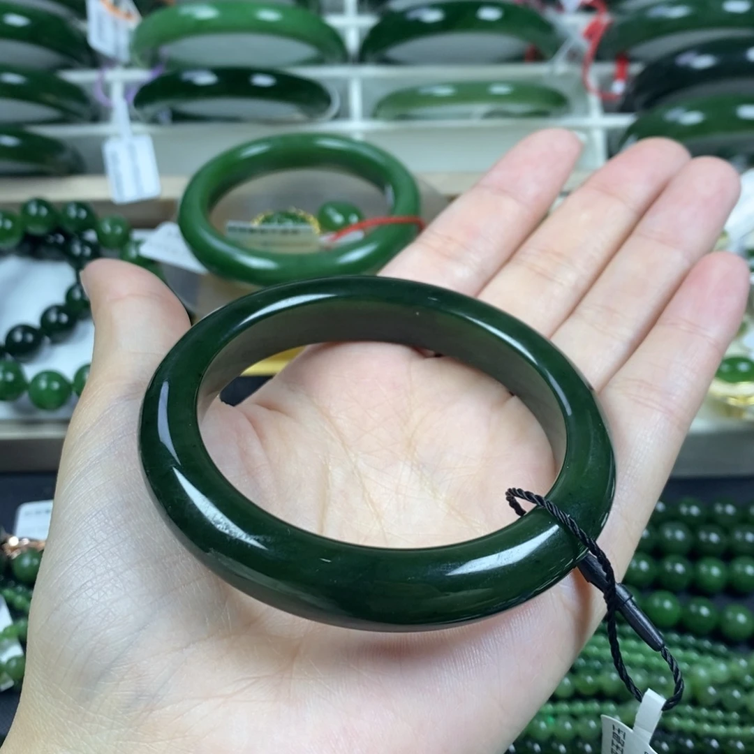 和田玉（碧玉）手镯未镶嵌57