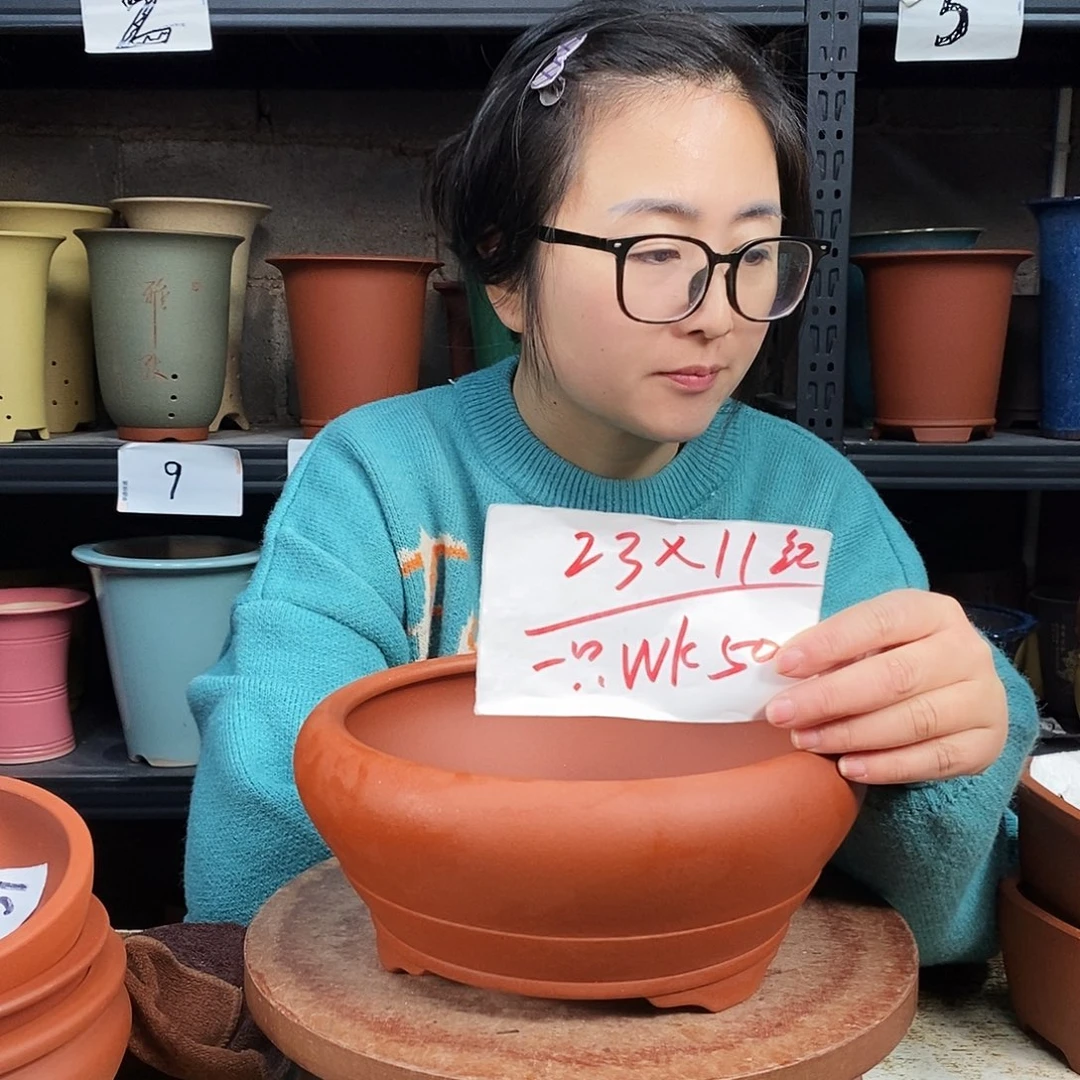 紫砂一只花盆货号WK50