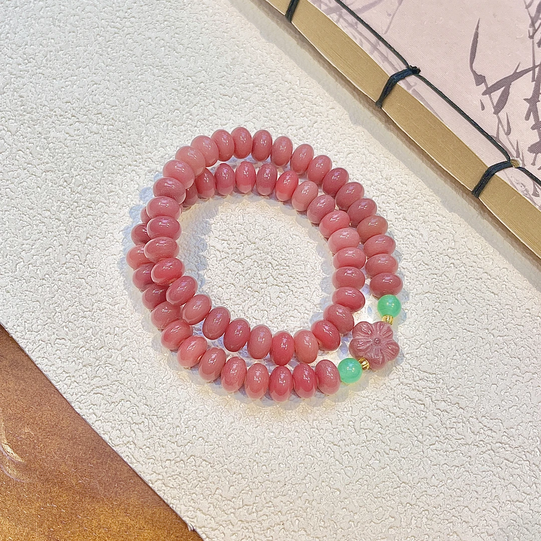 【灵月阁木作】藕粉算盘珠菩提手串买文玩文玩菩提手串菩提文玩手