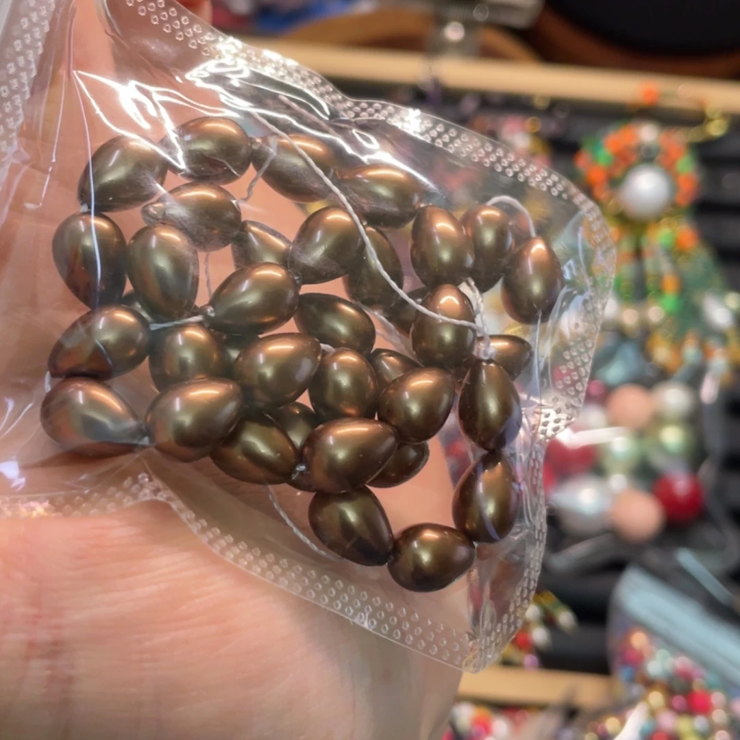 摩卡水滴  手工diy半成品散珠