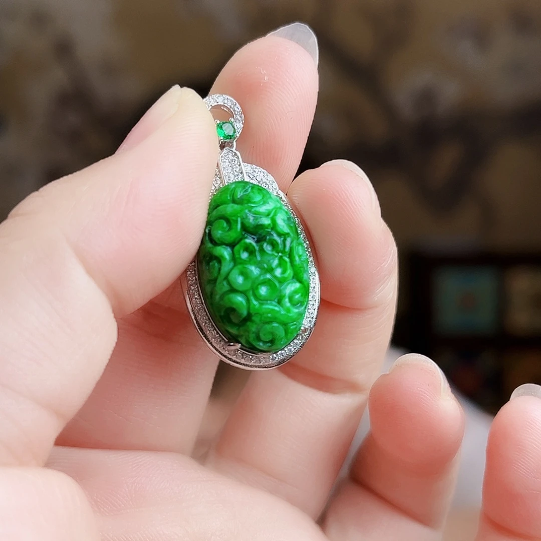 翡翠银S925镶嵌套链多样性