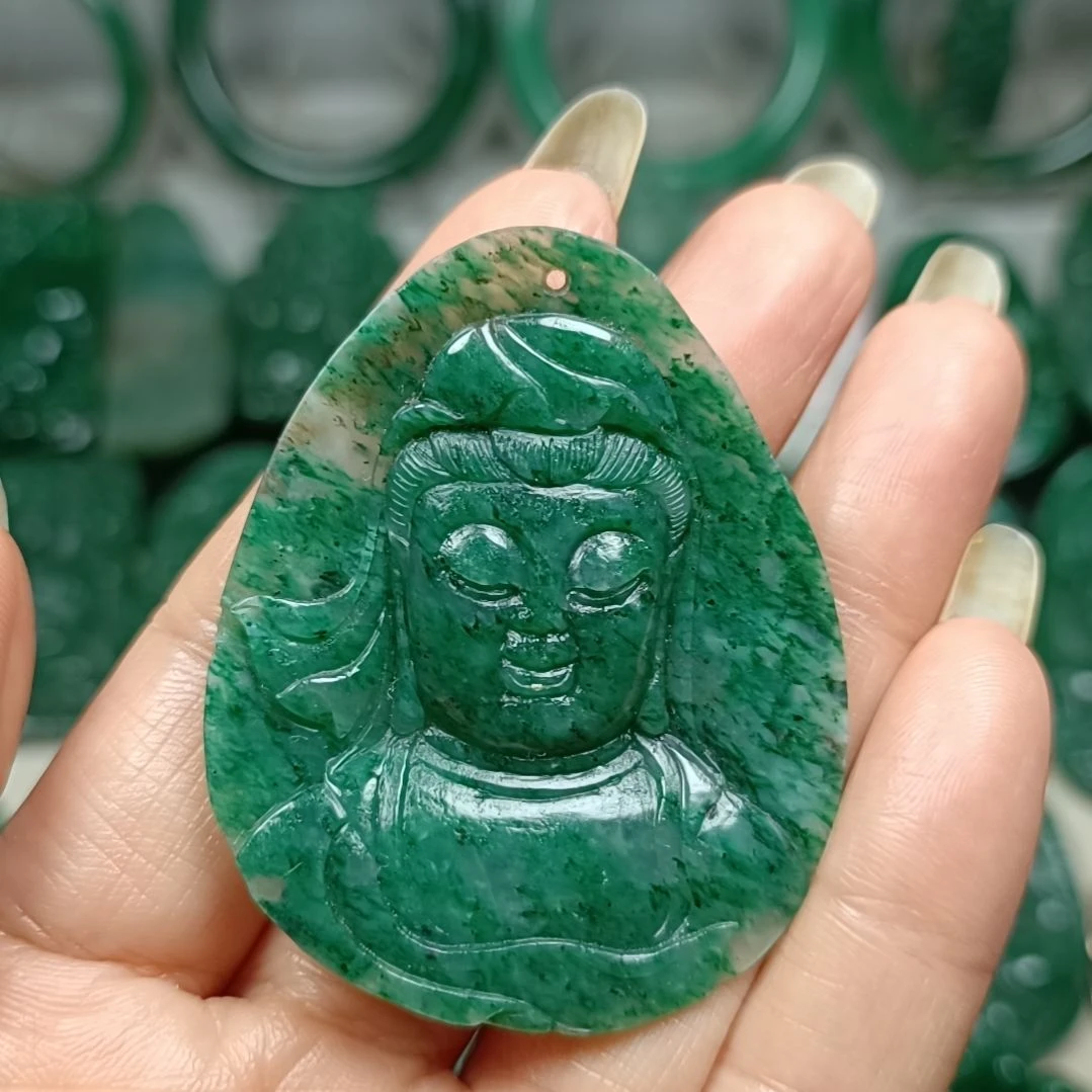 未镶嵌独山玉观音菩萨