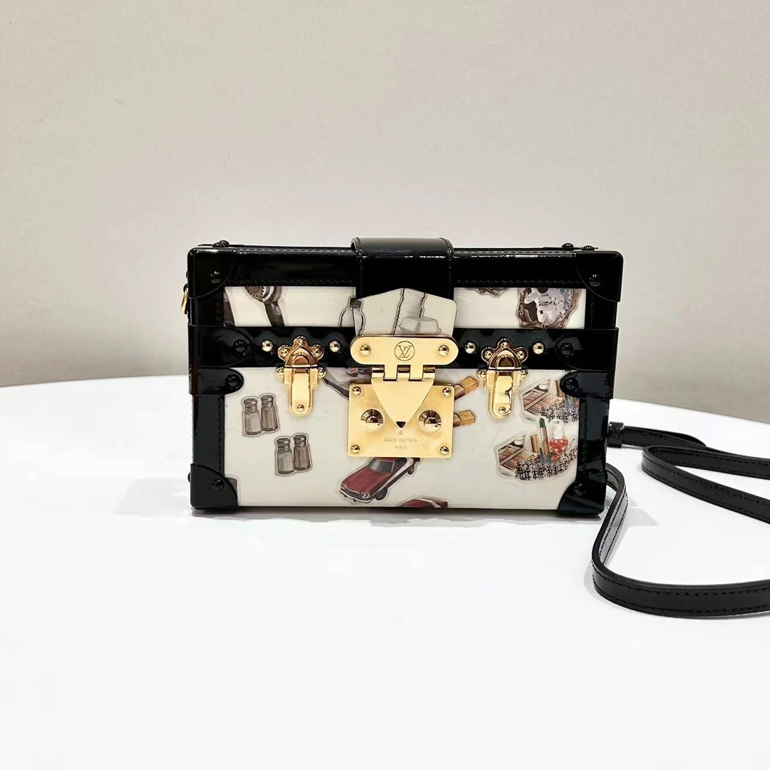 95新 LouisVuitton/路易威登 蔚蓝/15ss秀款 贴纸印花硬盒子