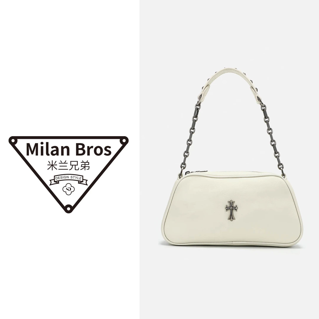 【米兰兄弟】时尚女士头层牛皮单肩斜跨包