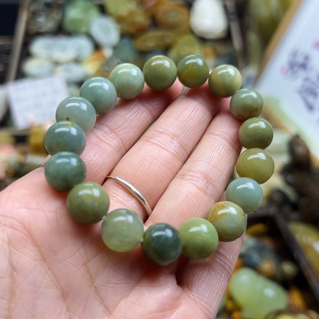 未镶嵌岫玉颈饰花玉卡12