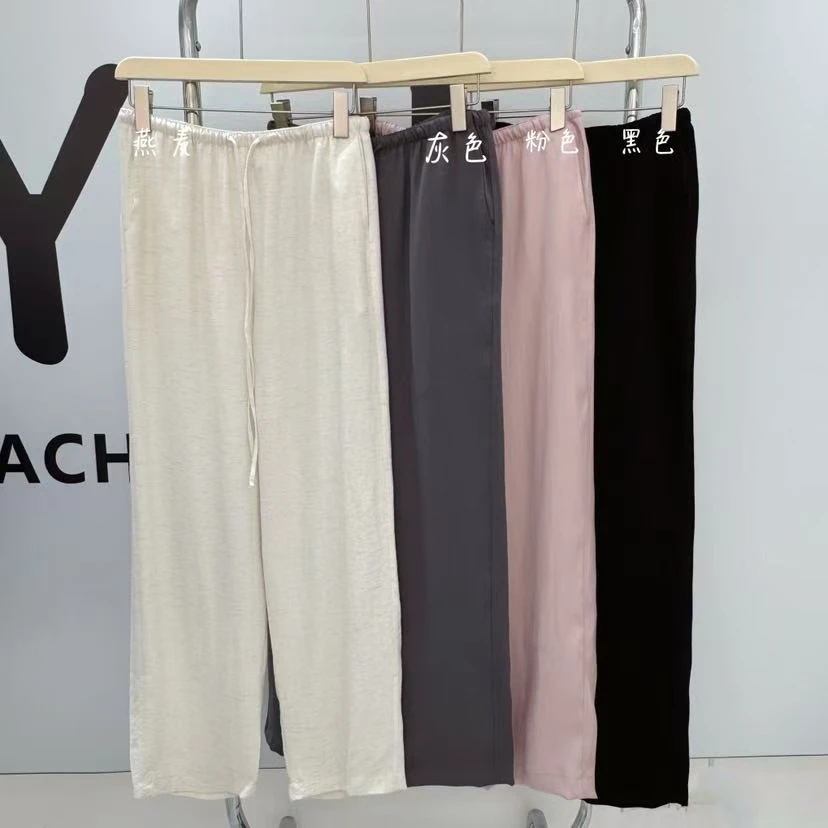 阿悄家 夏款 拖地长裤亚麻裤#9852