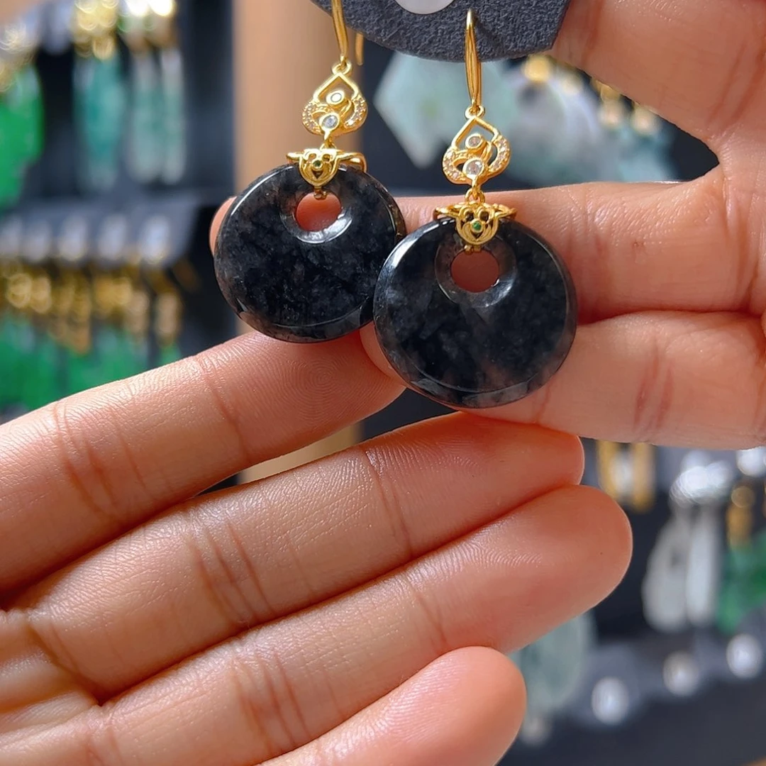 未镶嵌翡翠耳饰香***空