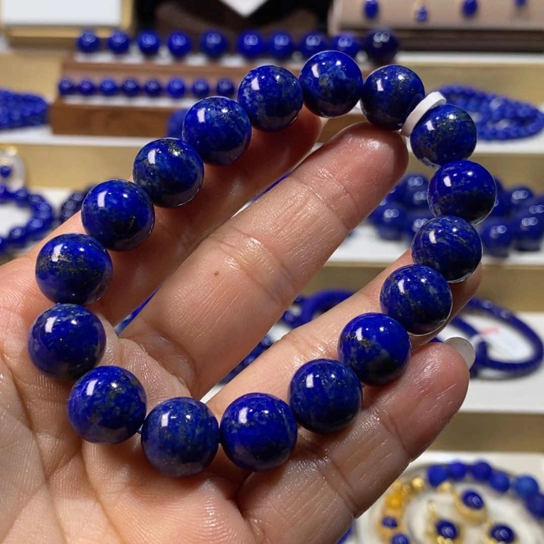 青金石未镶嵌手串12+m