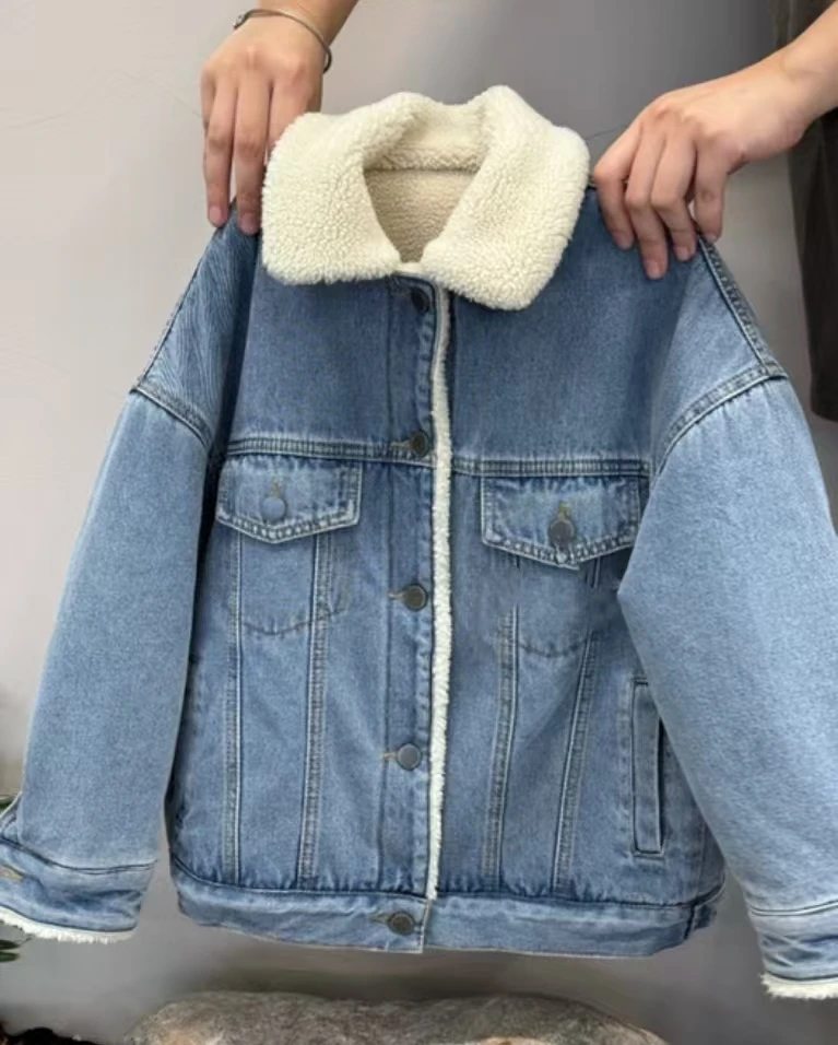 泡妈童装    2024冬季儿童新款女童牛仔外套72568