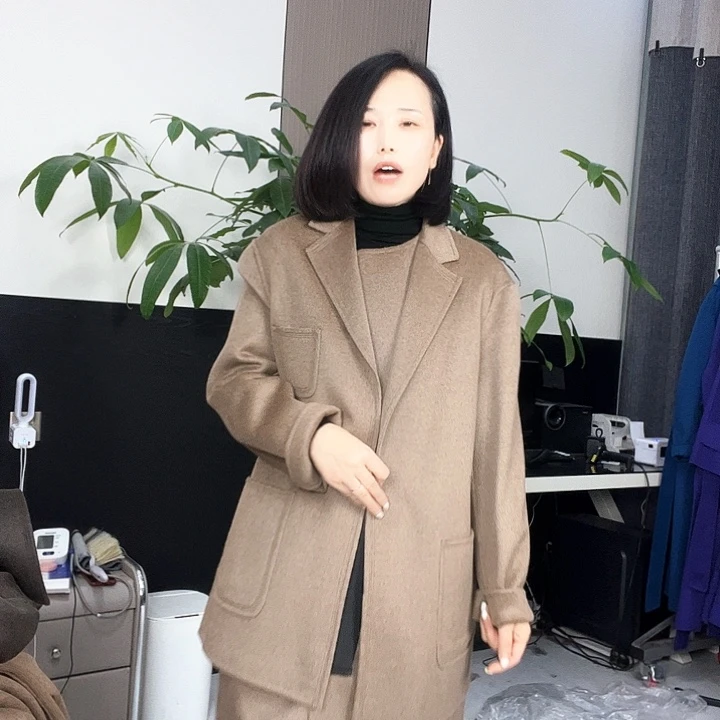 西装双面呢大衣L码