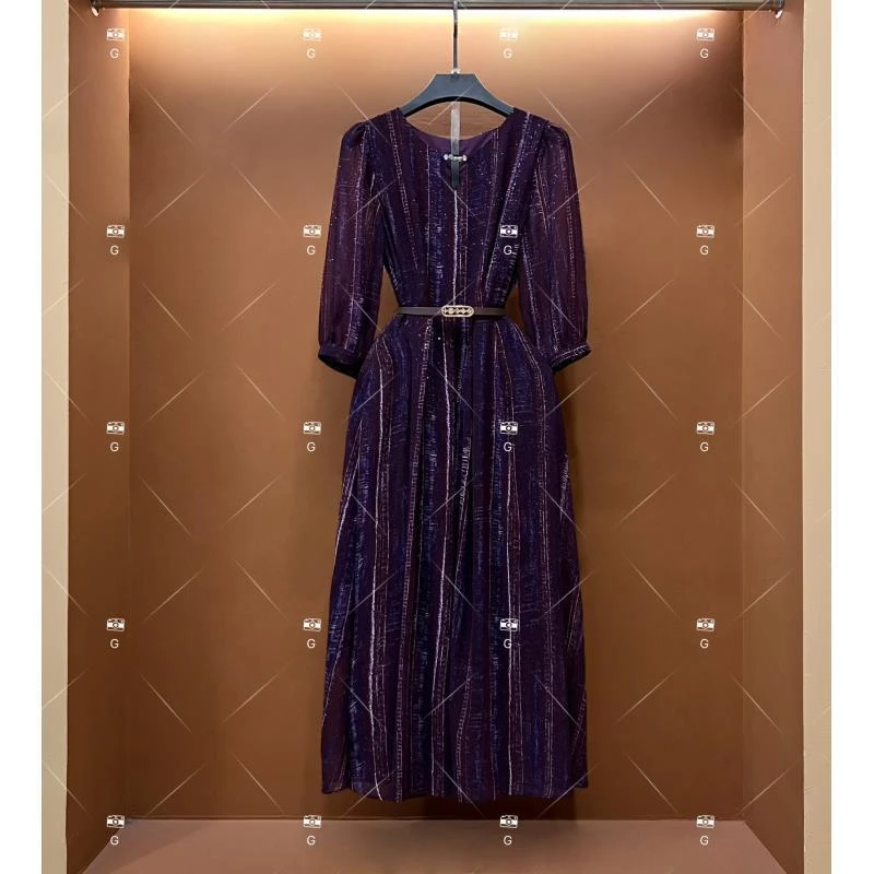 春夏丨设计师轻奢法式印花女士连衣裙 GS-56058
