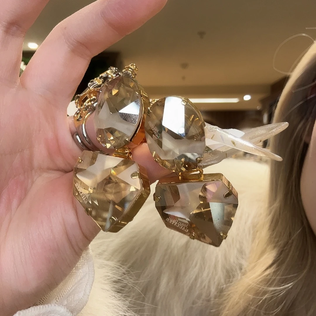 锆石纯铜合金耳环