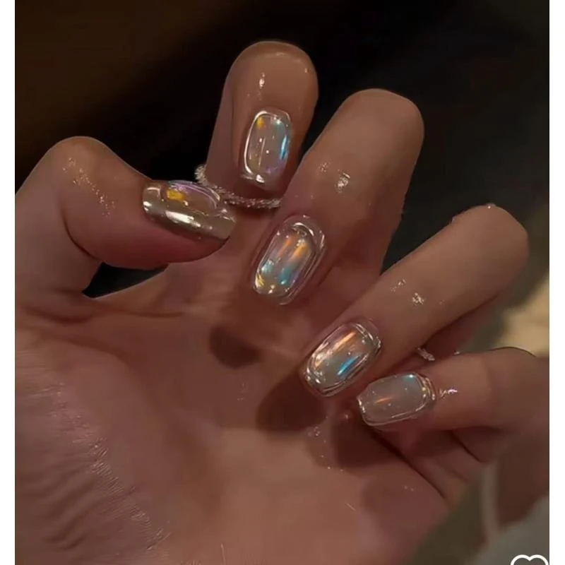 TugeNail“夏日冰块”轻奢显白白色纯手工穿戴甲纯欲指甲贴片77专属