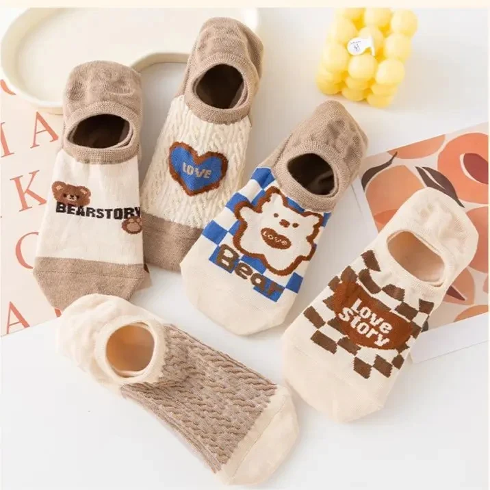 百搭隐形船袜低帮薄款短袜浅口ins袜子女不掉跟春夏女士韩版卡通