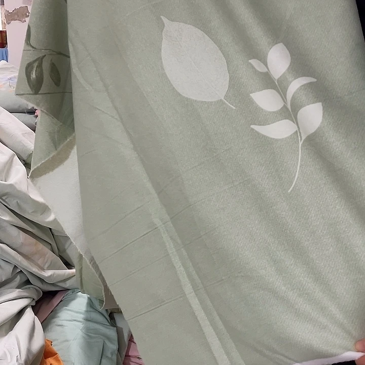 莫代尔纤维长绒棉绿色小雏菊12.8米