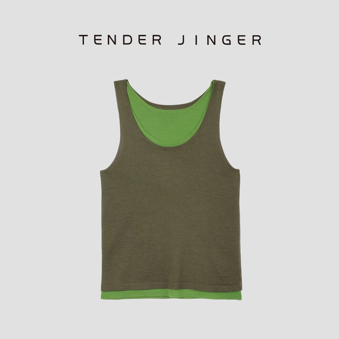 Tender Jinger【专柜】2024夏假两件撞色U领针织背心 T42CY76196