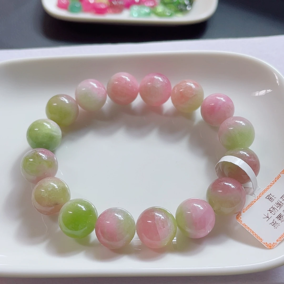 未镶嵌手链碧玺12.6mm左右