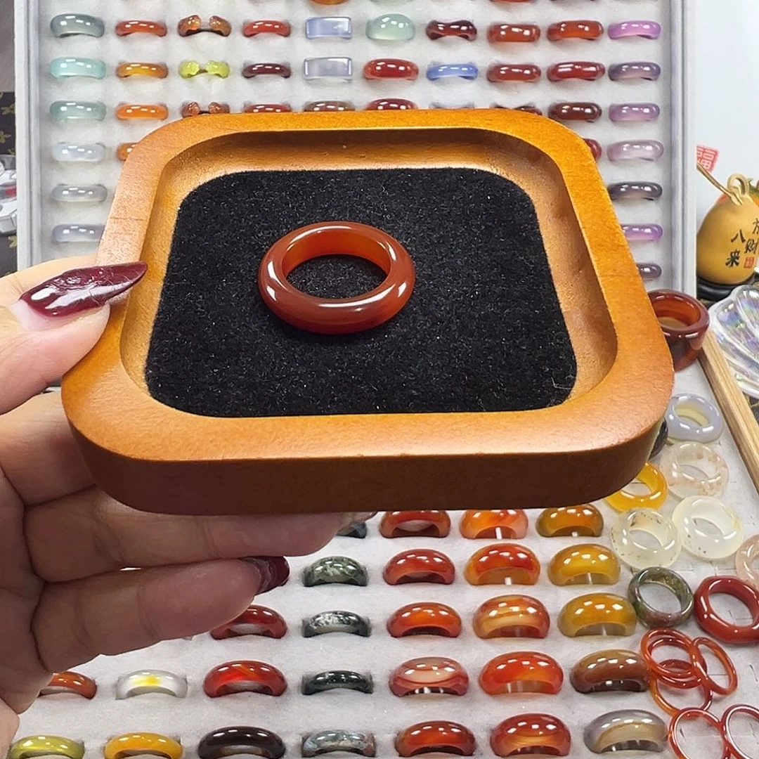 玛瑙/玉髓未镶嵌戒指B20不退换19.98港23