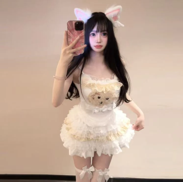 原创西西DD-71手作款夏季韩版可爱性感吊带辣妹日系甜美牛仔裤