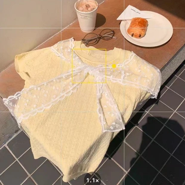 652*刺绣条纹披肩外穿短袖t恤女时尚夏季百搭针织衫收腰v领上衣