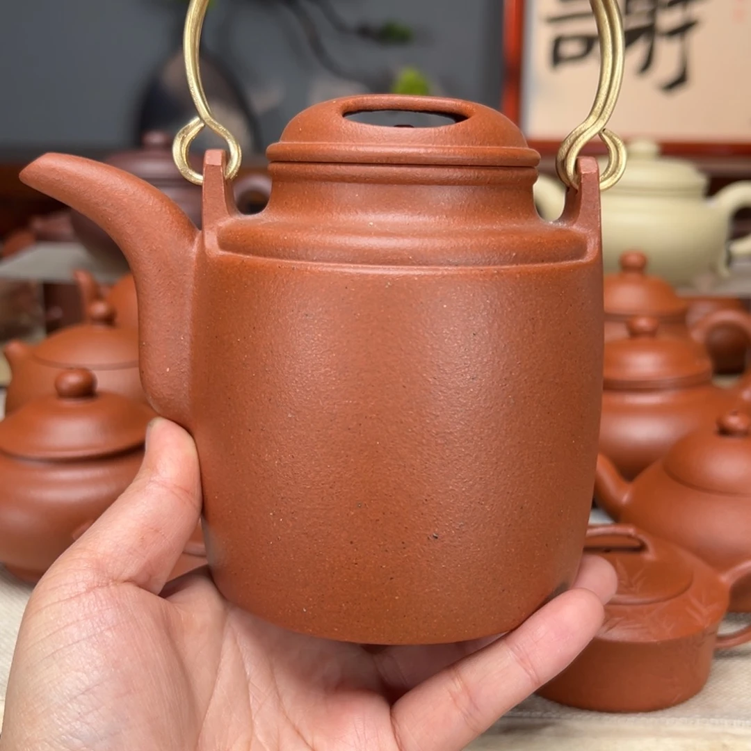 紫砂茶壶宝山红泥600