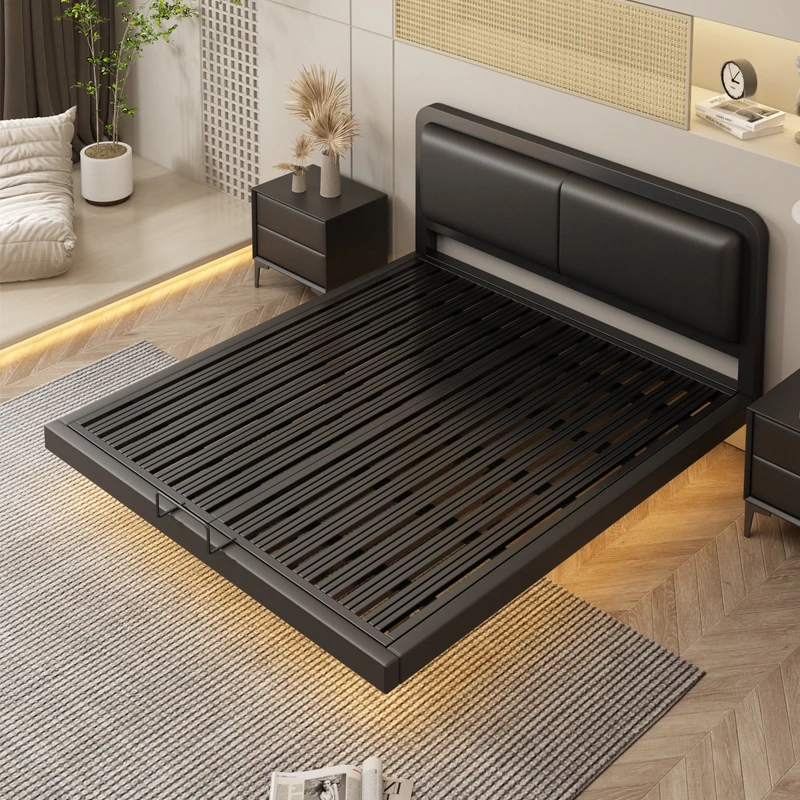 悬浮床轻奢高级榻榻米床架主卧1.8米双人床1.5米铁艺床钢架单人床