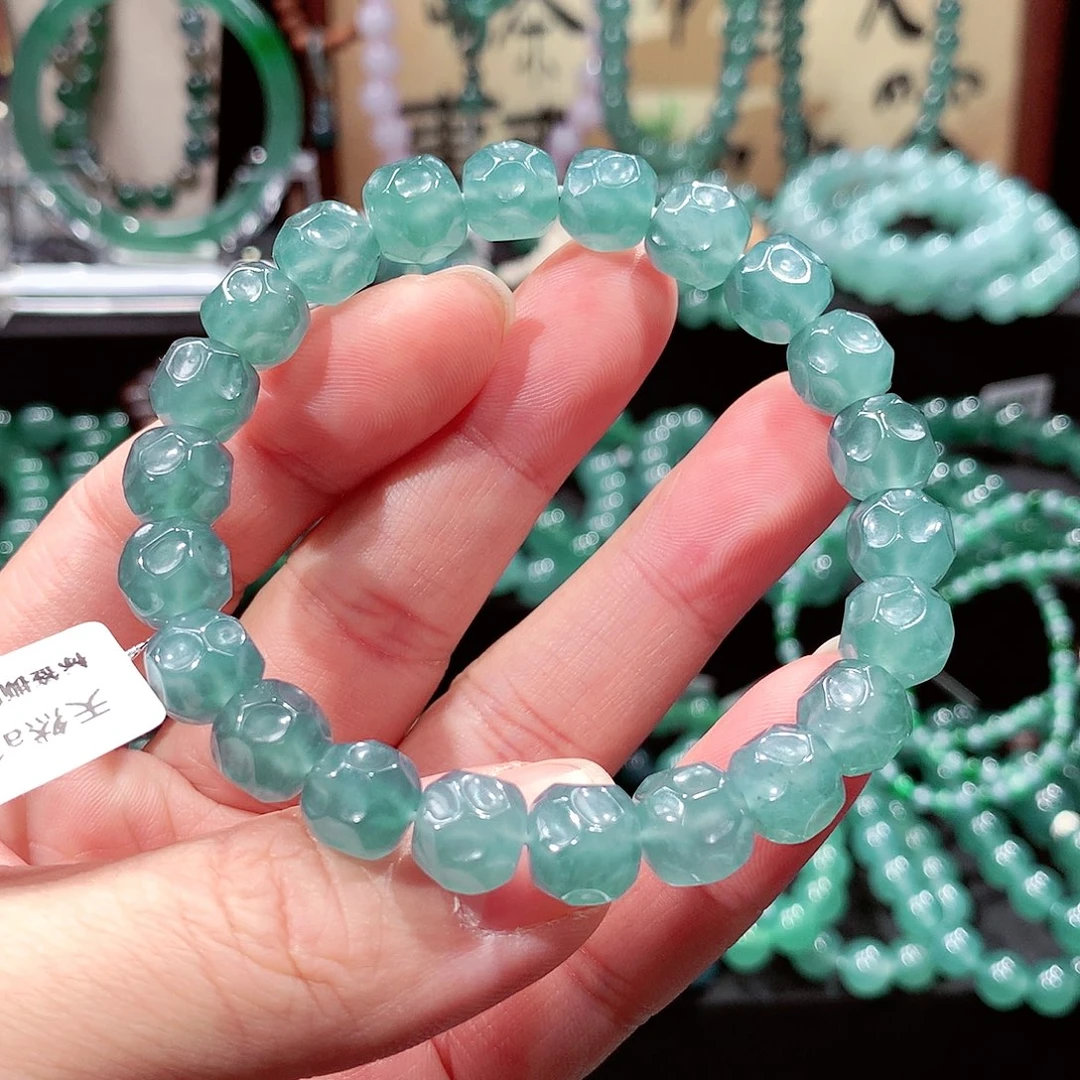 翡翠未镶嵌手链卡9.7