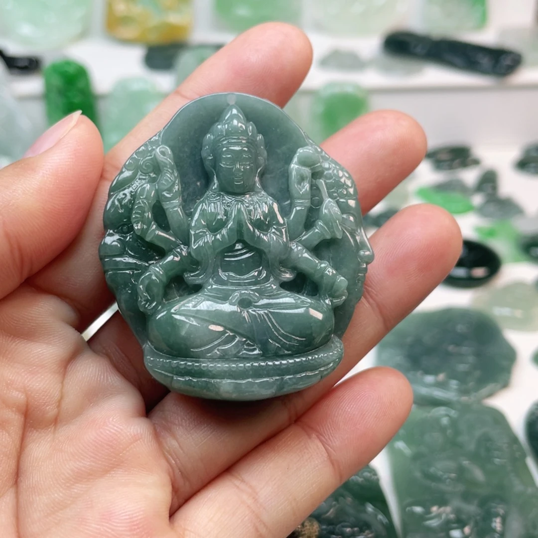 翡翠颈饰未镶嵌翡翠千手