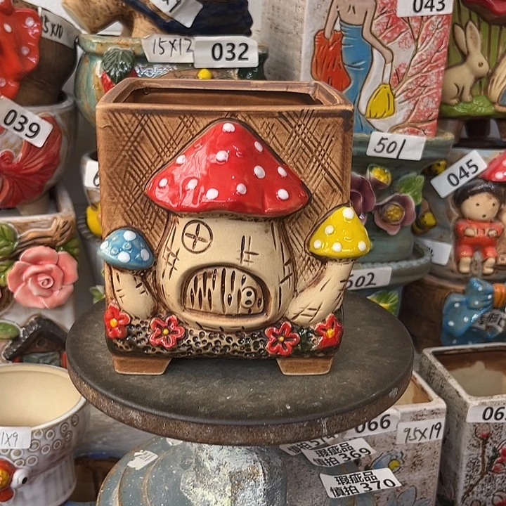 粗陶材质多肉花盆