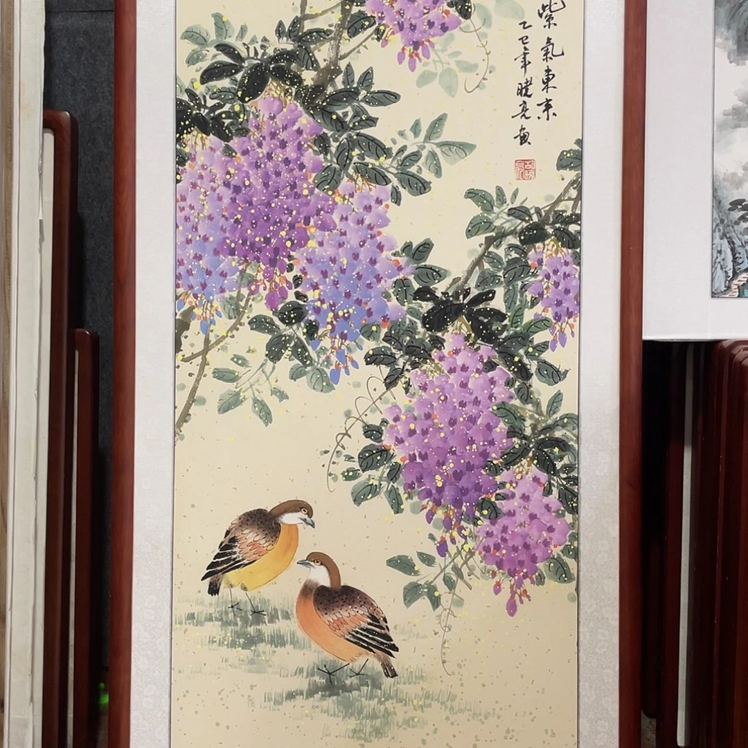 国画带框尺寸63*123厘米