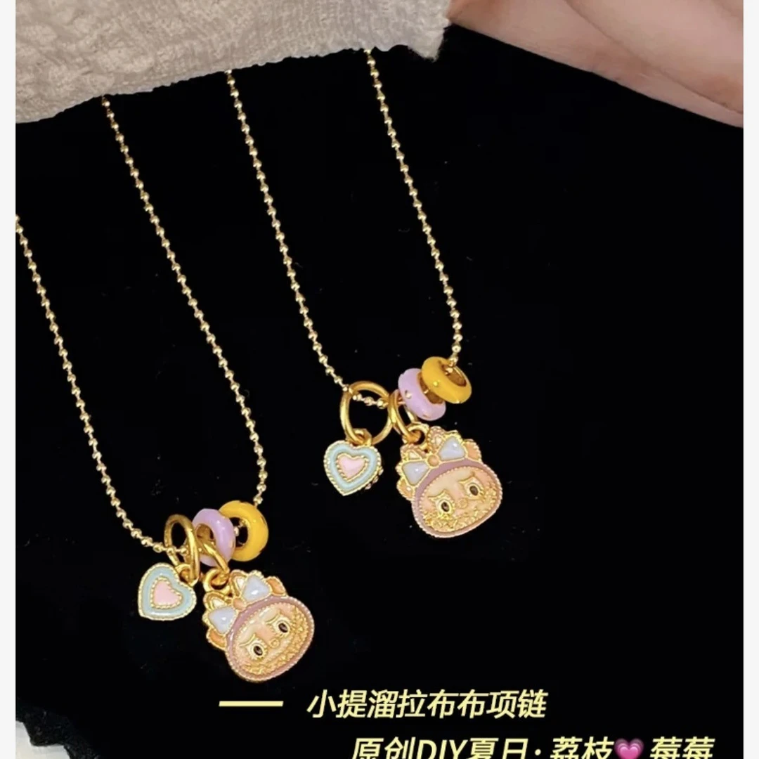 坠链均925银 新款泡泡玛特纯银项链女款拉布布吊坠送女友闺蜜礼物