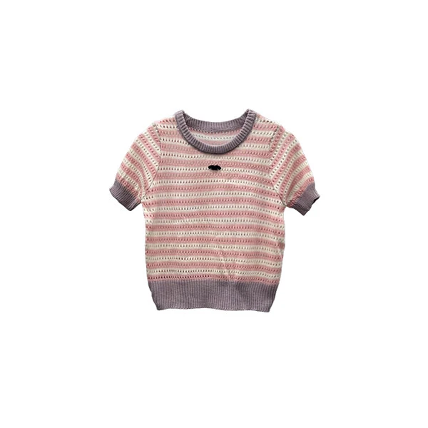 【SMVP】圆领小香风通勤毛针织衫套头 223短袖