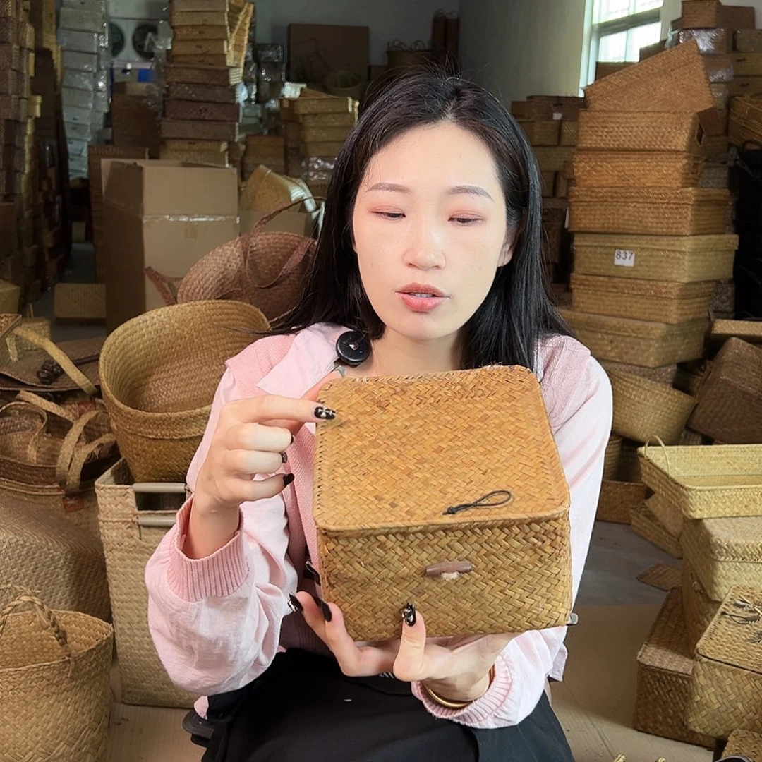 草编包/草编包收纳盒微瑕疵