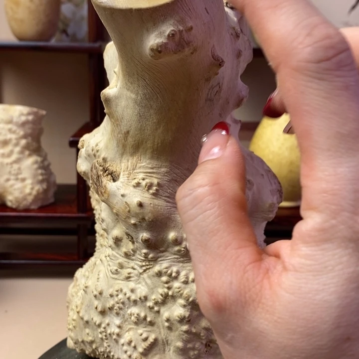 香榧木.****…黄杨木手把件