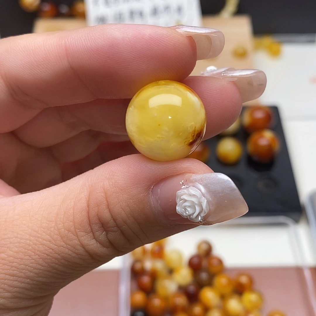 舒***会裸石虫珀未镶嵌蜜蜡