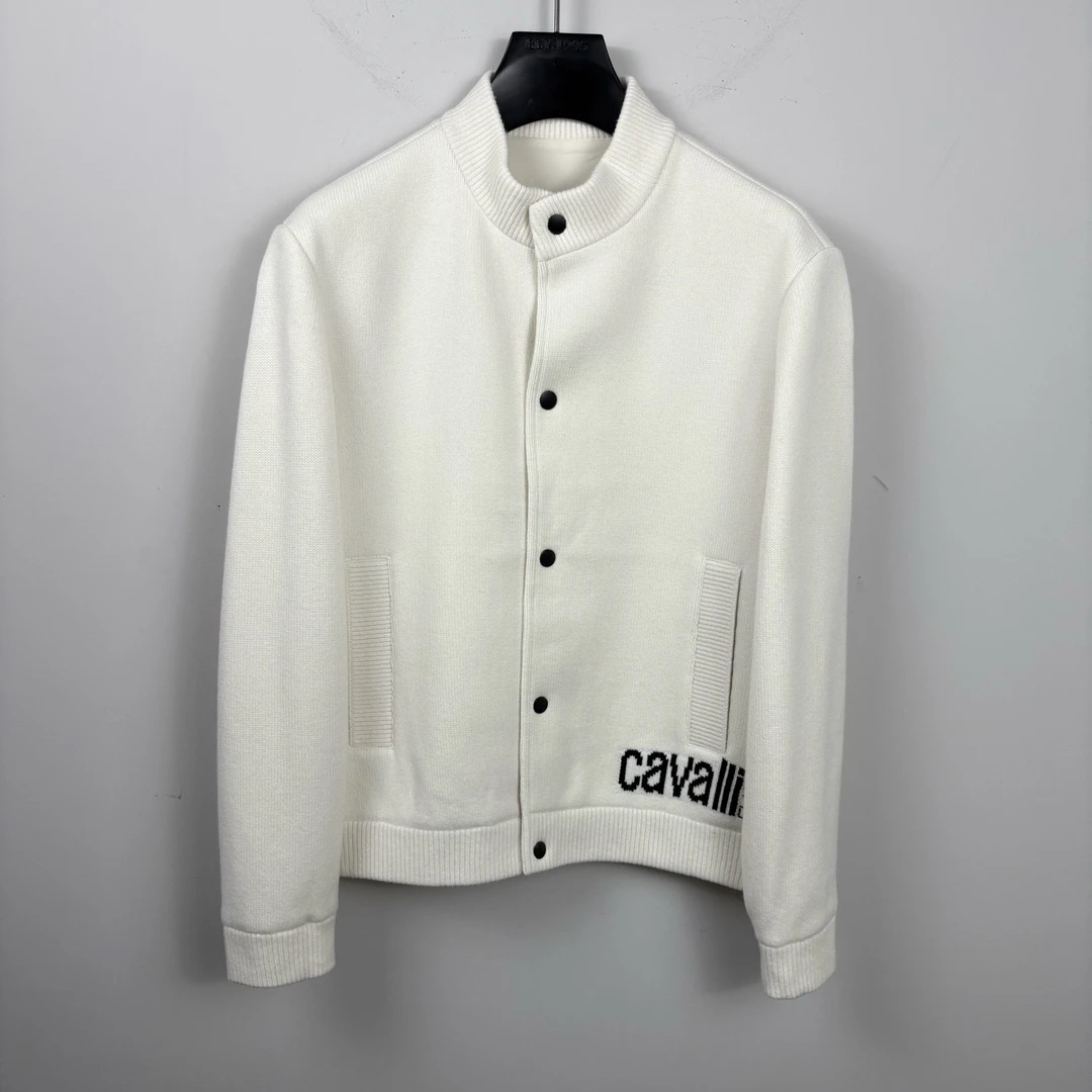 Cavalli Class/卡沃利 纯色羊毛立领夹克 2561002/008黑/011灰色