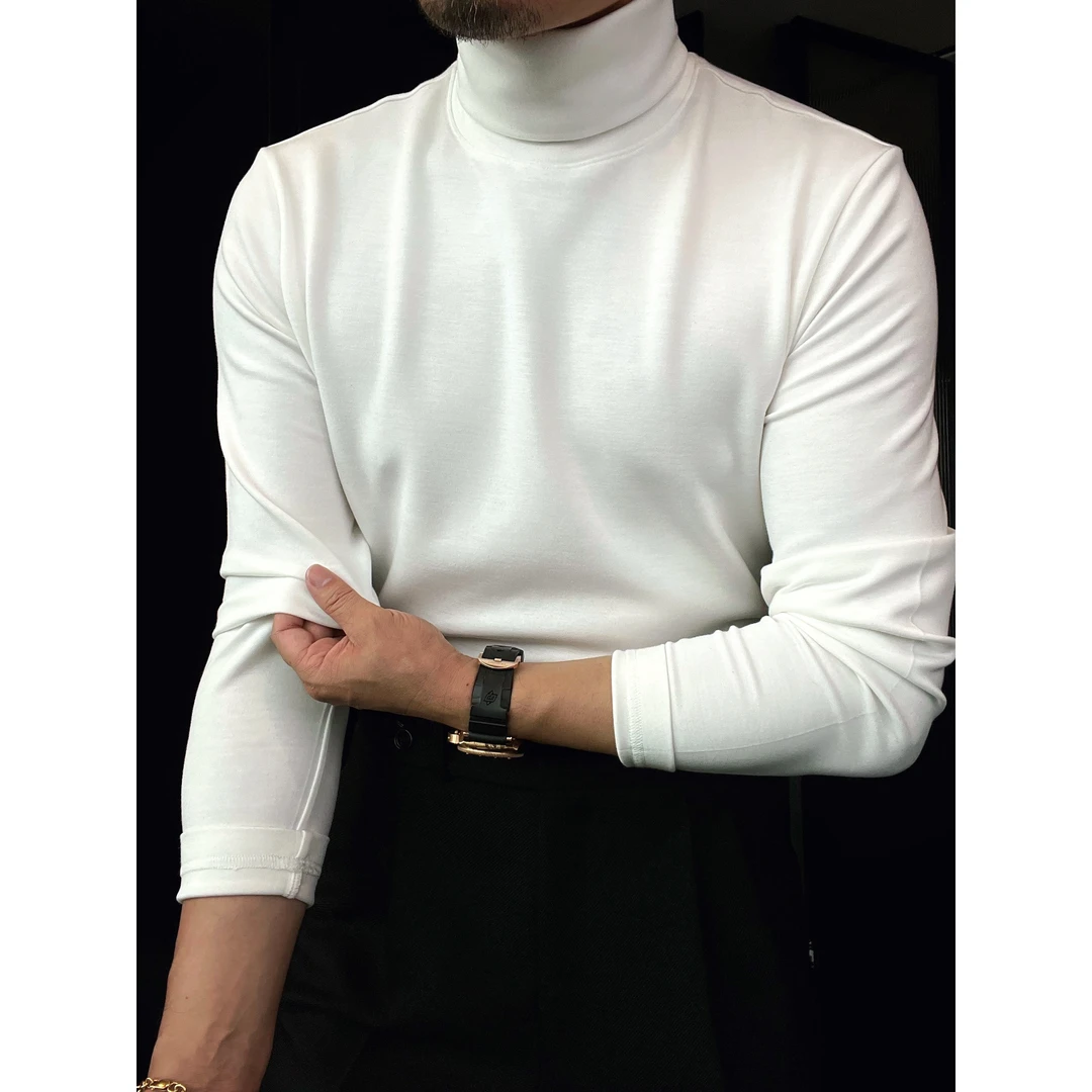 DRUNKCORNER 【福利款】272# 高领舒体长袖T恤打底衫修身秋冬