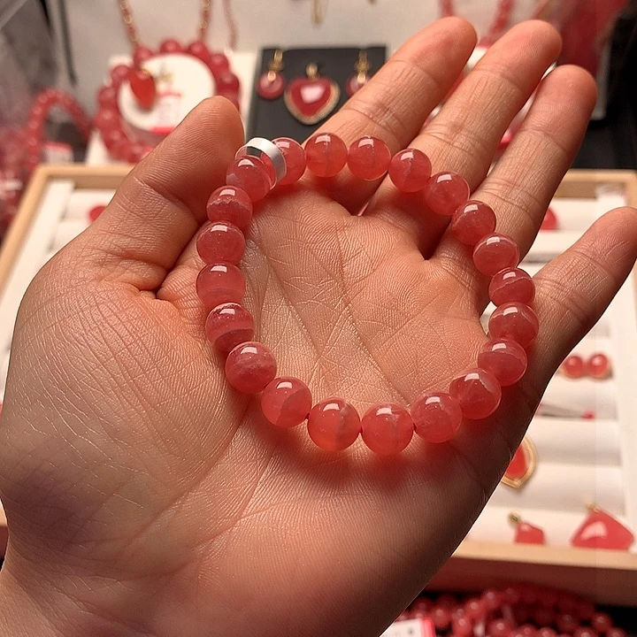 菱锰矿（红纹石）手绳未镶嵌