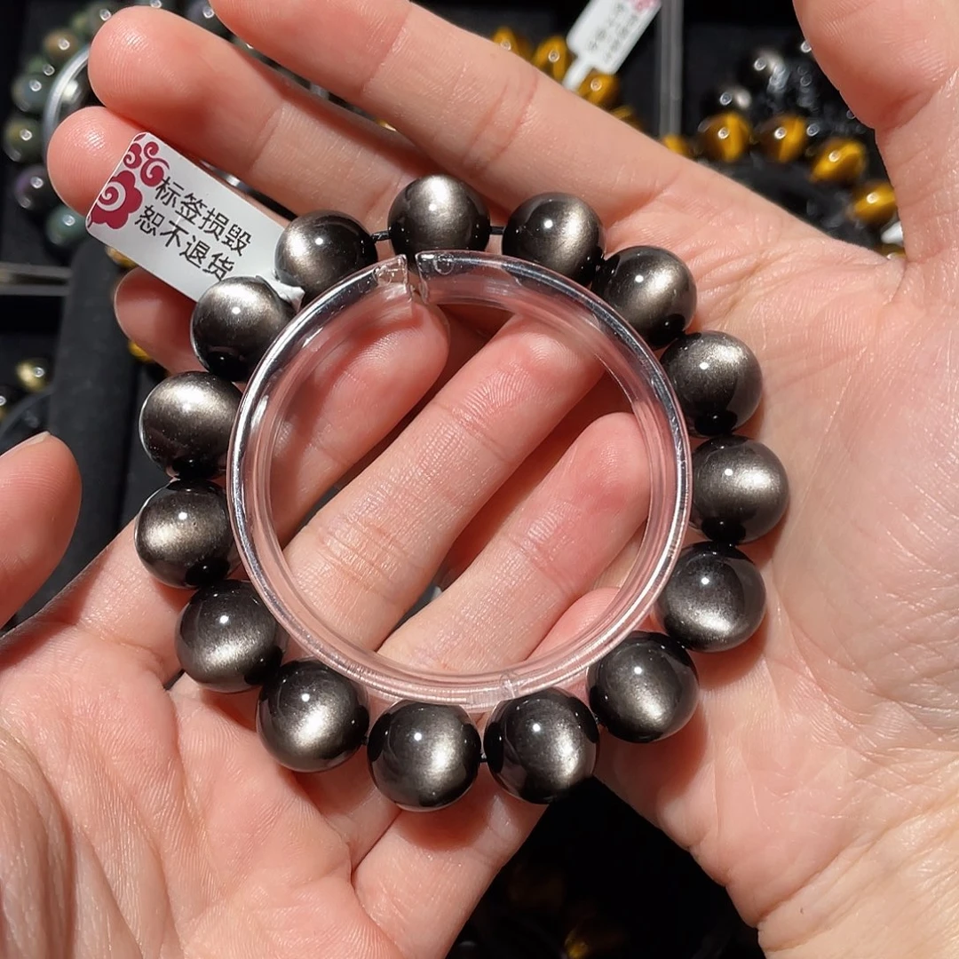 章***怪黑曜岩未镶嵌手链