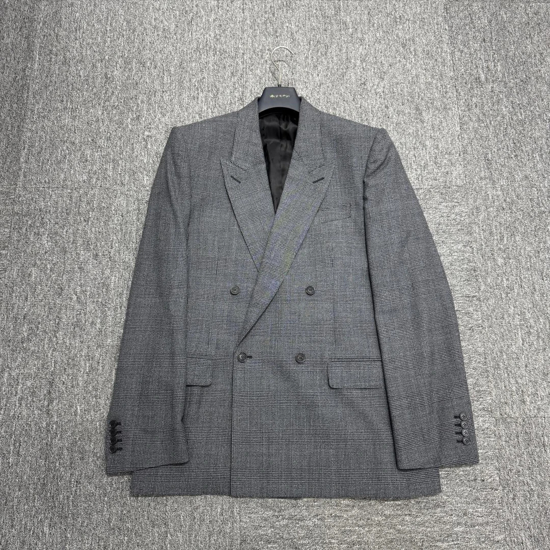 99新 Balenciaga/巴黎世家 格纹西装/xs码/10641
