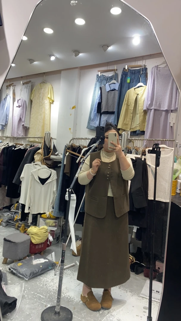 时尚无袖马甲套装阔腿裤打底衫三件搭配显气质