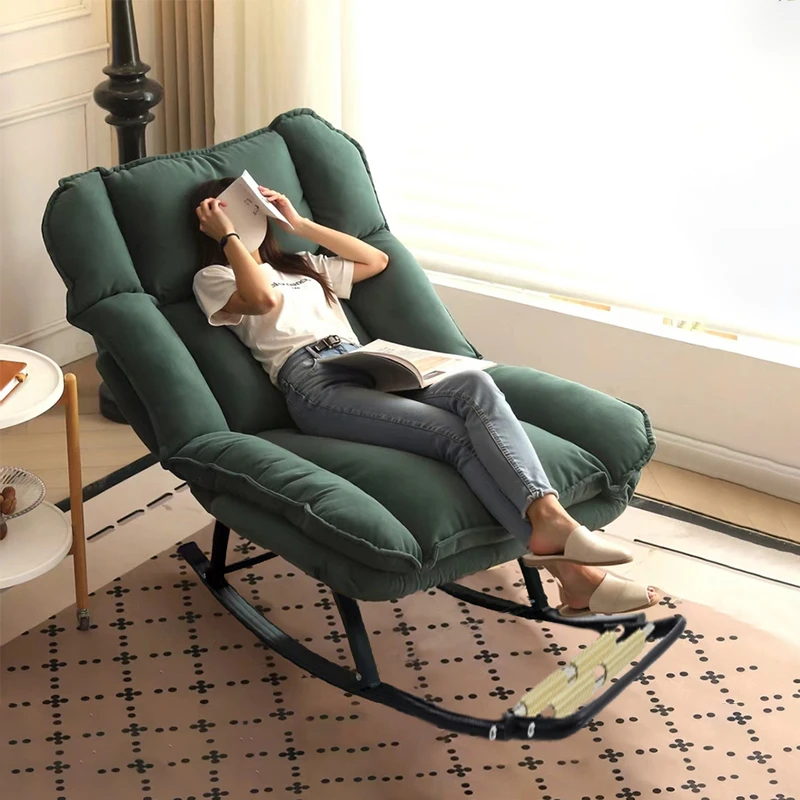 云朵摇椅 三折叠 摇椅法式中古单人位北欧客厅功能沙发轻奢摇摇椅