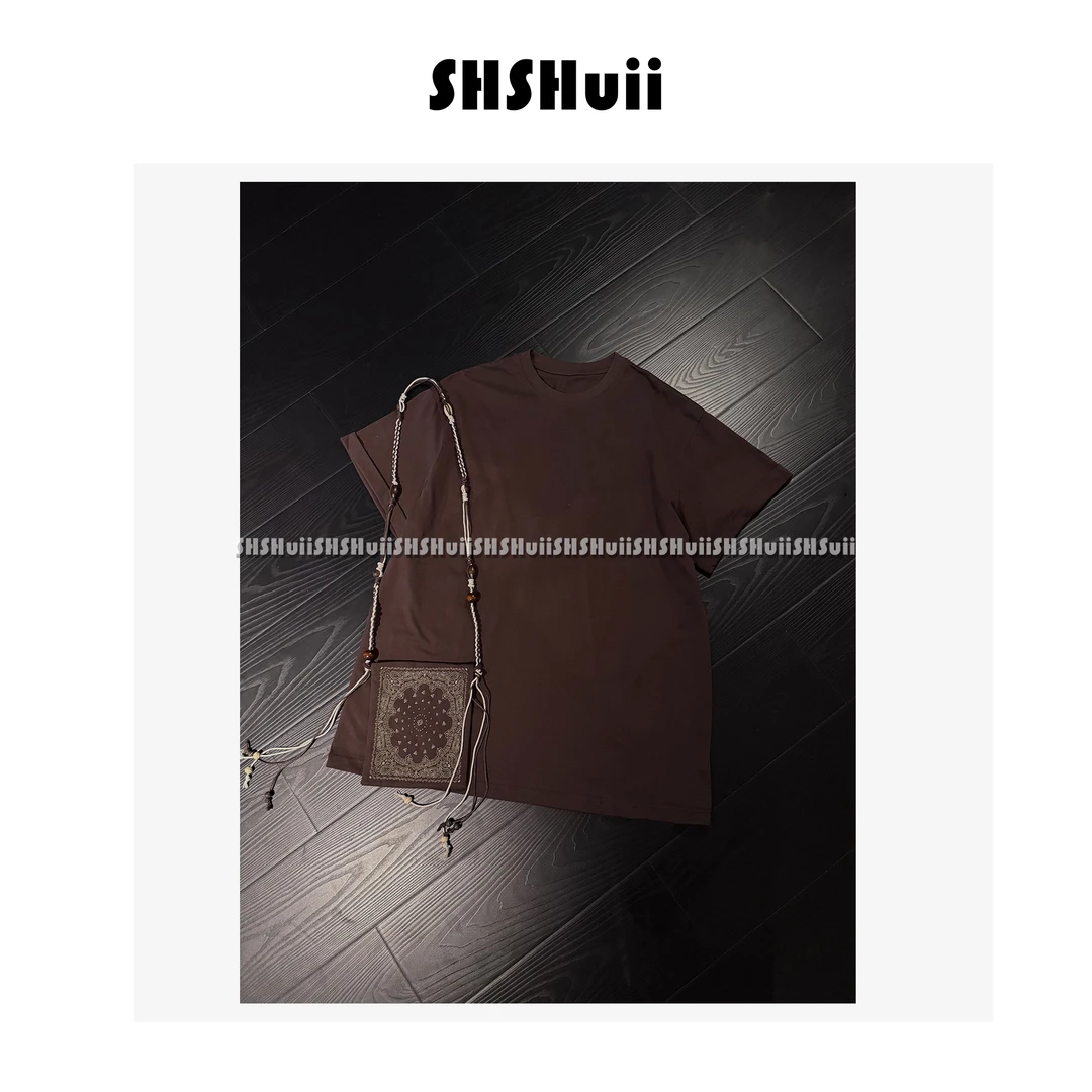 SSHuii【本存】百搭纯色两件套短袖T恤包包两件套