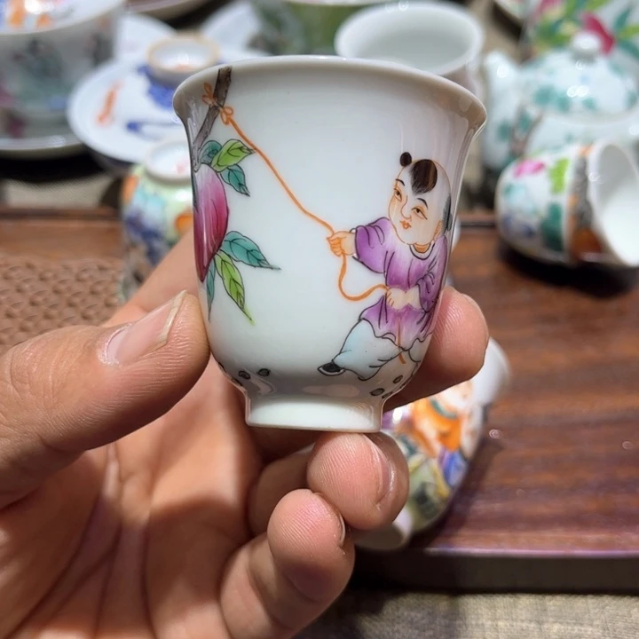 纯手绘精品盖碗杯