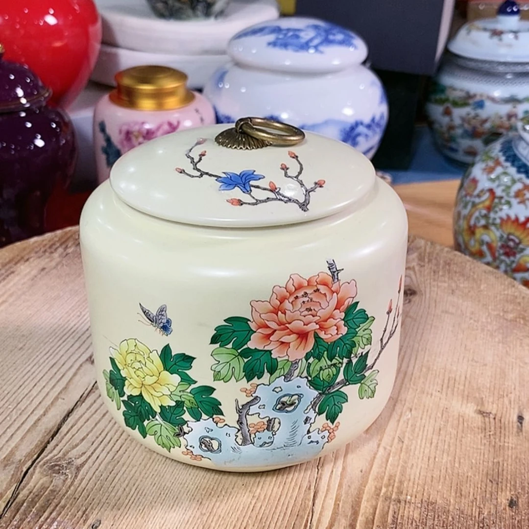 【闪购商品】瓷片陶瓷茶叶罐密封罐