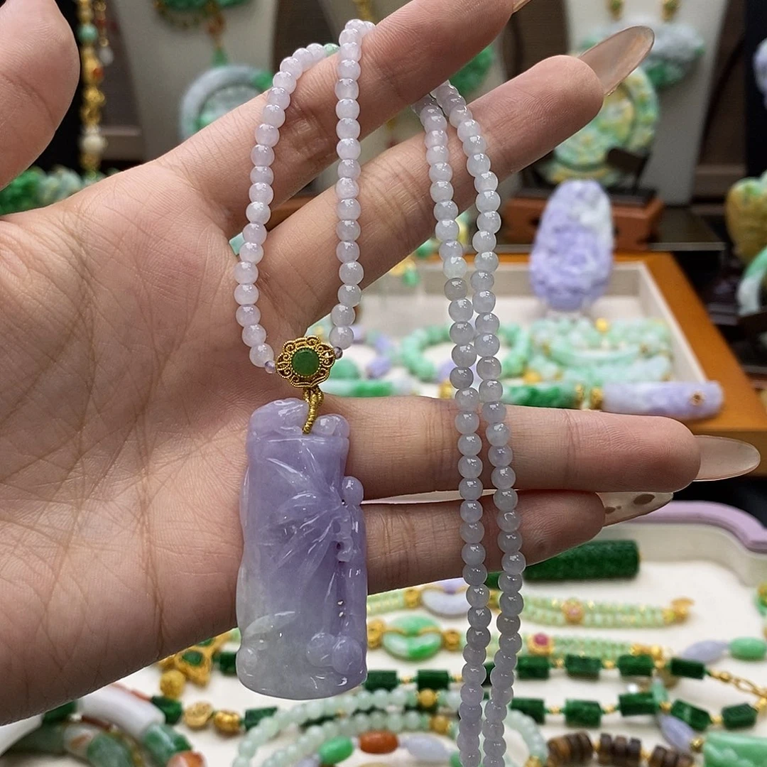 颈饰未镶嵌翡翠暖**姐项链