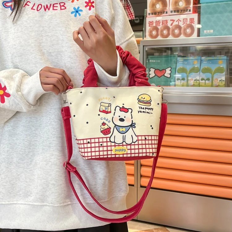 公主风可折叠托特包单肩包双肩包女学生百搭休闲时尚小包包洛丽塔