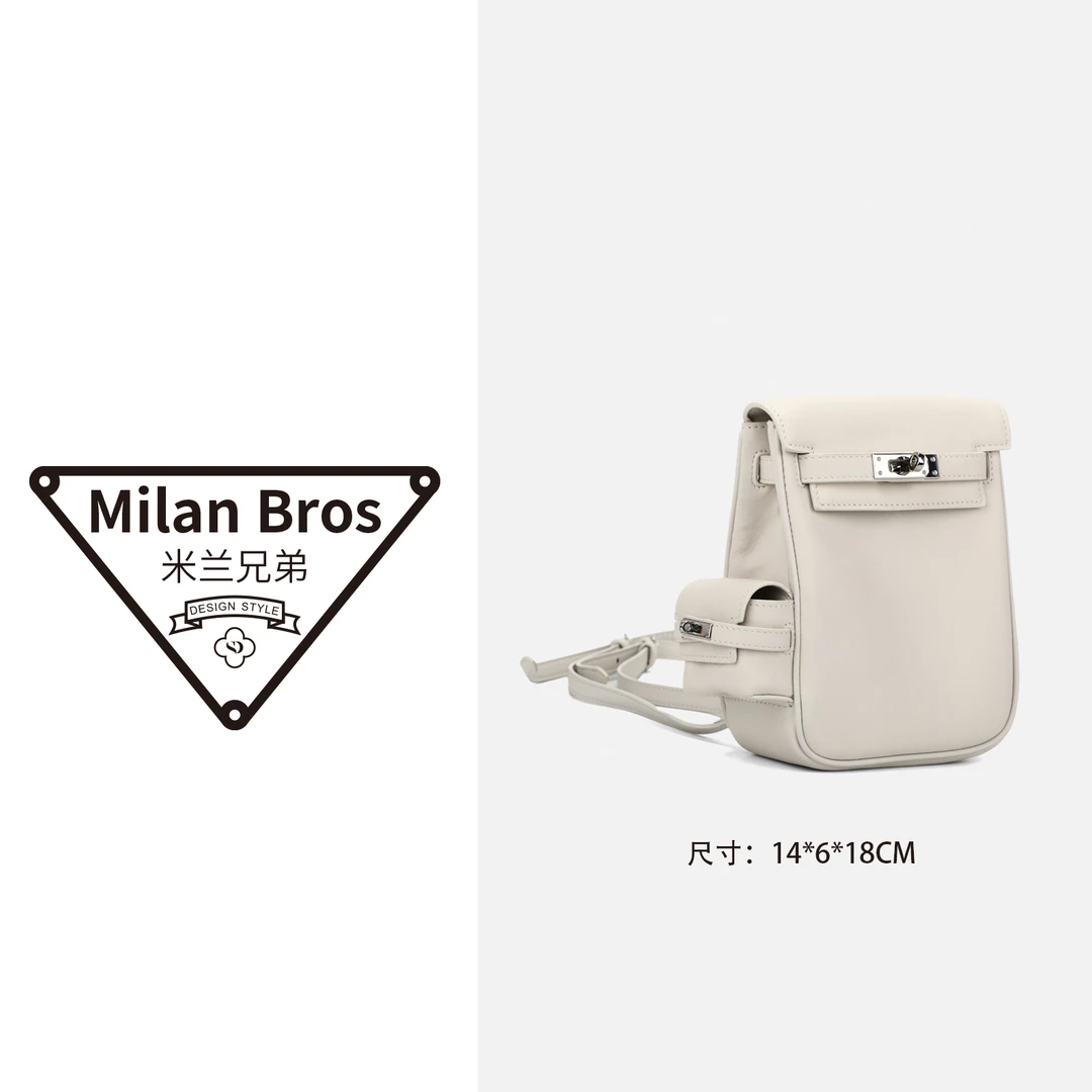 【米兰兄弟】头层牛皮双肩包