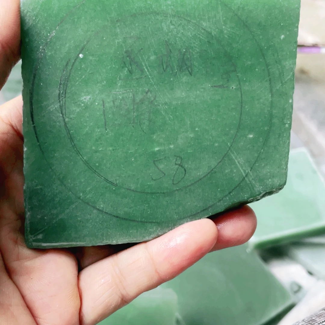 @***宝定制石英质玉手镯圆条58圈口