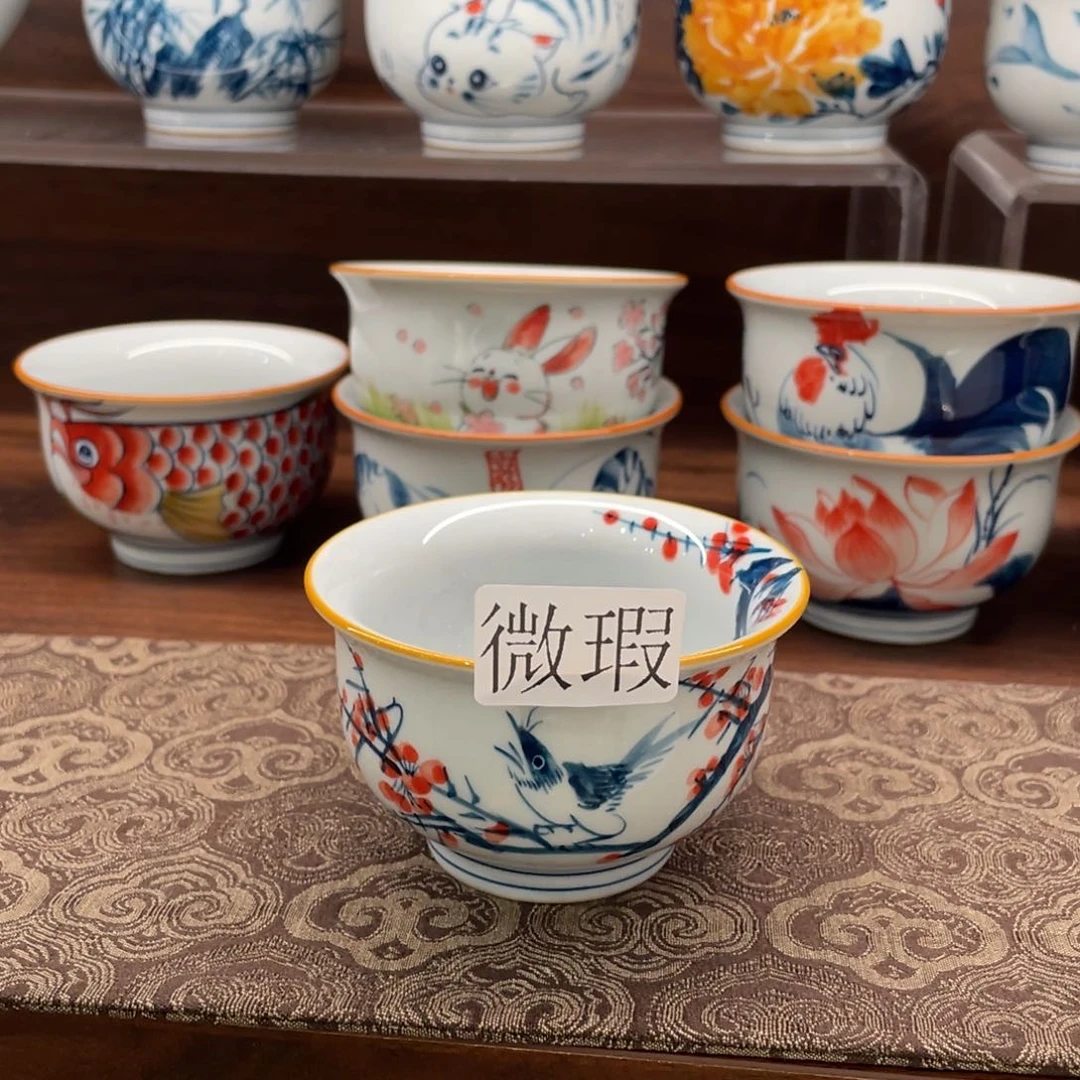 有瑕釉下彩纯手绘